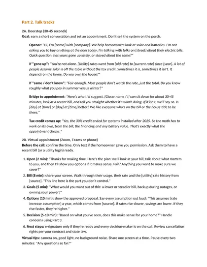 Part 2: the doorstep track, word for word